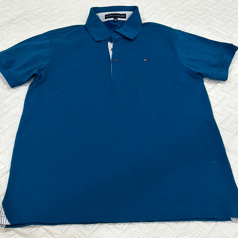 Tommy Hilfiger Blue Polo Shirt Classic Piqué